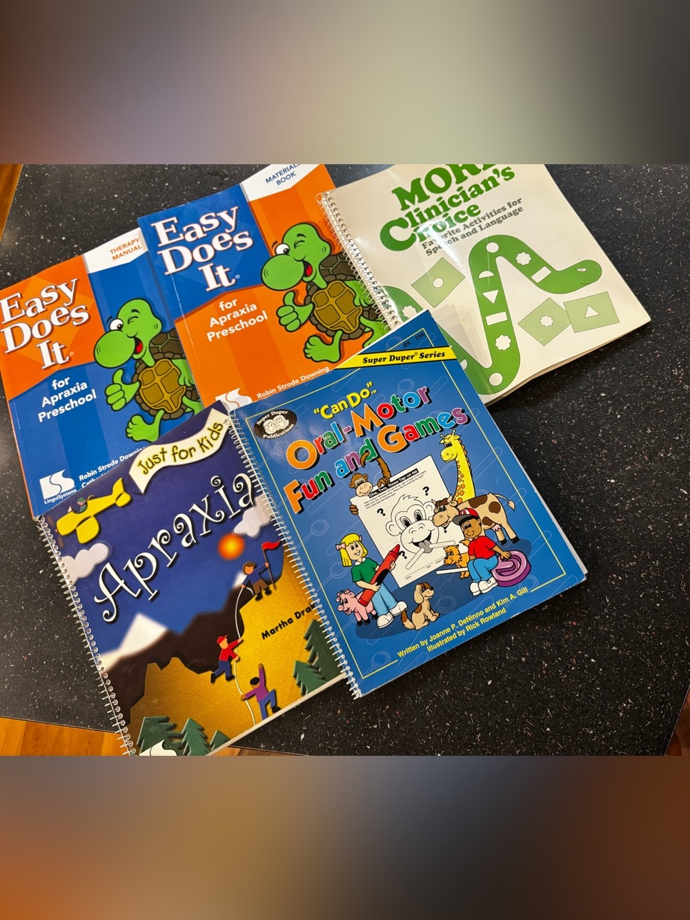 Lot of 5 Speech Therapy Workbook Bundle:  apraxia and oral motor therapy